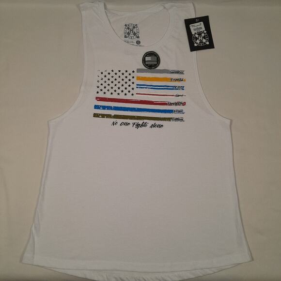 Howitzer White First Responder USA Flag Tank Women XL NWT 2A WethePeople Freedom - Picture 1 of 7